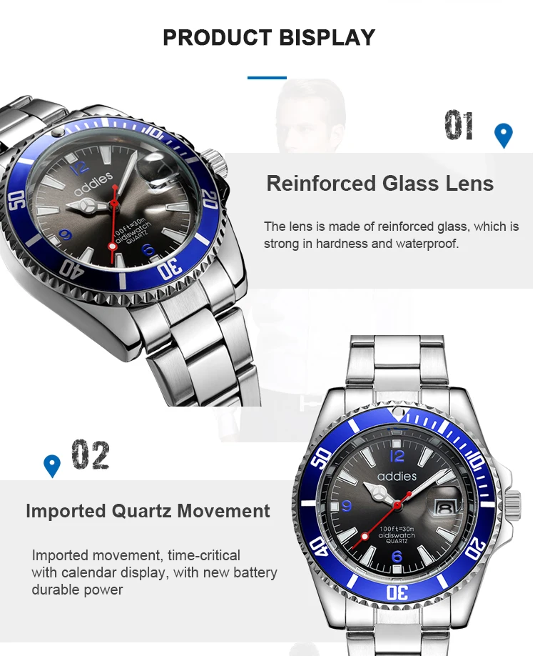 Trend Products Nickel Free Watch Quartz Men Watches With Date Exponi Watch Reloj