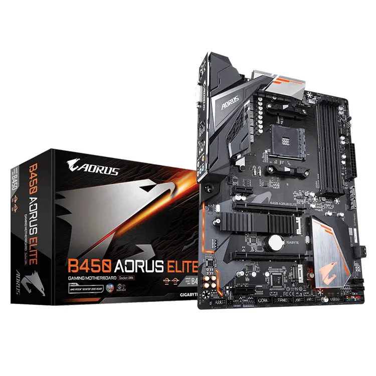 

GIGABYTE AMD B450 AORUS ELITE 64GB DDR4 AM4 Socket ATX Gaming Motherboard, N/a