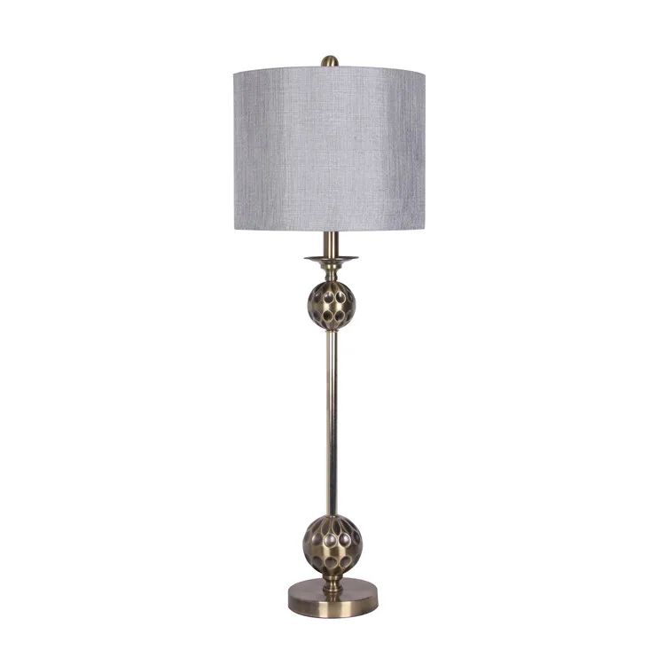 2019 Hot sale  home decorative dinner table lamp/Antique brass metal light/antique table lamp