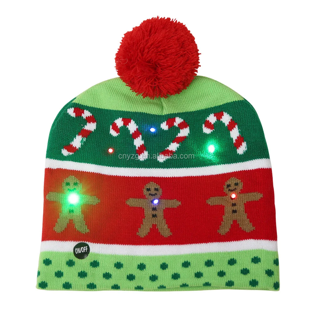 Christmas beanie with lights Clearance