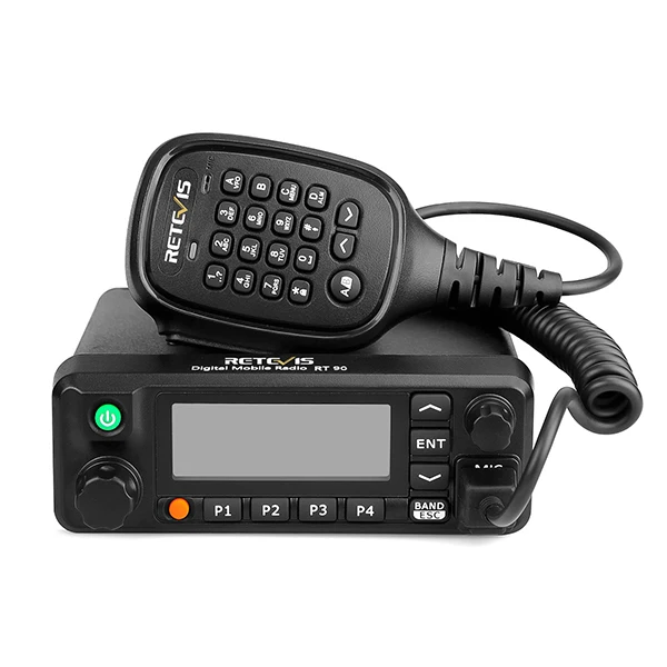 

Retevis RT90 Amateur Digital Mobile Radio Transceiver Dual Band 136-174MHz/400-480Mhz 50W 250Zones 3000channel Car Walkie Talkie