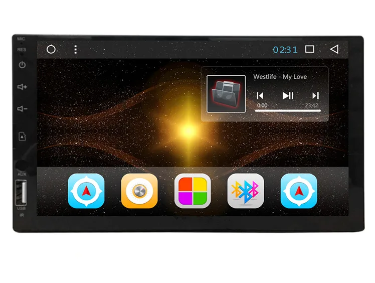 TTK Auto Radio del Coche Navegaci/ón GPS Radio Am//FM//RDS Audio est/éreo del Coche Reproductor de Video Radio Incorporado Wi-Fi Bluetooth Control de la Rueda