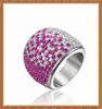 good quality US market wholesale aaa garnet gemstone men ring 316 titanium stainless steel ring