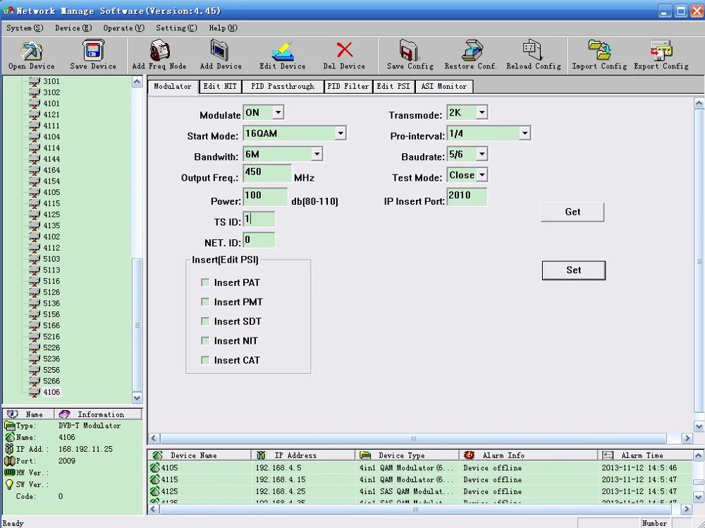 asi dvbt dvb-t rf modulator for digital tv project