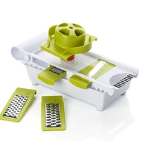 

6 in 1 Kitchen Helper 1.1L Capacity Manual Vegetable Shredder - Potato Cutter - Slicer Vegetable - Handy Mandolin Spiral Slicer