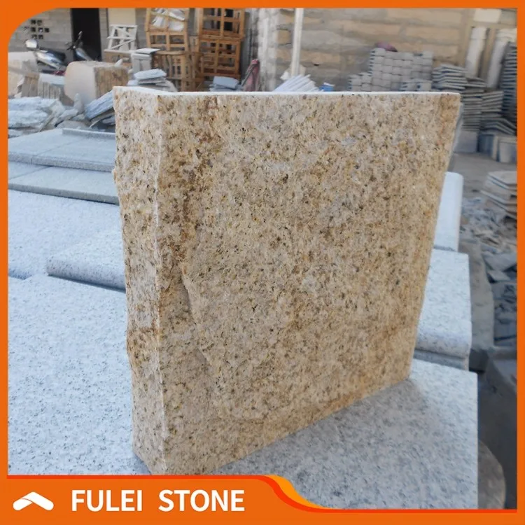 Natural yellow granite exterior mushroom stone design wall cladding