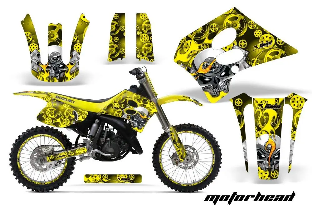 Tribal Flames-AMRRACING MX Graphics decal kit fits Yamaha PW50 All years-Red-Black