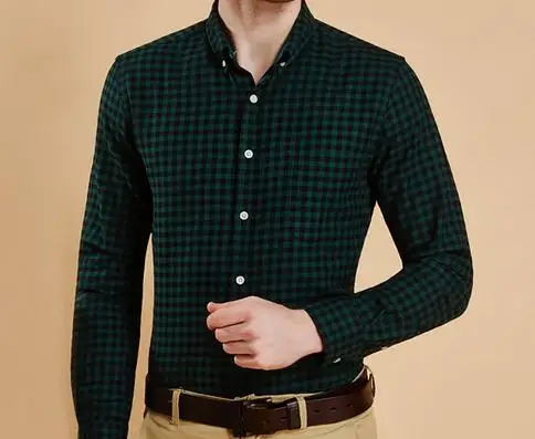 

New arrival men button down 100% cotton flannel shirt, Plaids