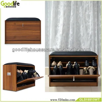 Wooden One Drawer Cabinet Shoe Rack Cover For Running Shoes