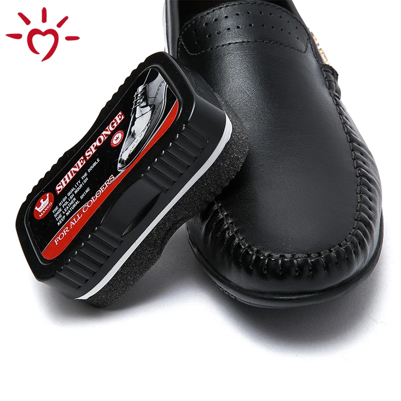 

High quality quick custom logo cleaner hotel shoe shine sponge polish black shoe dye, Transparent shoe shine sponge