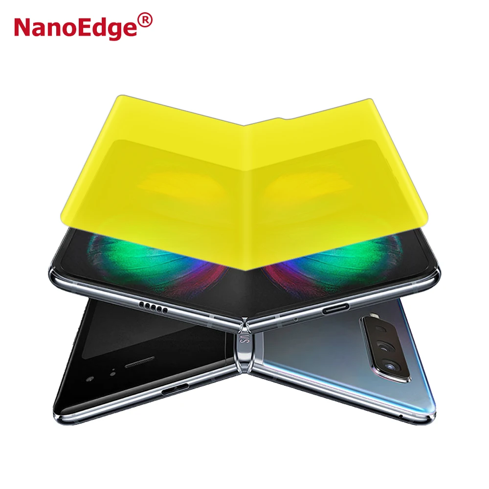 

Amazon Gold Supplier Nanoedge TPU Film 3D Full Glue Anti Shock For Samsung Galaxy Fold Screen Protector Bendablescreen Protector, Crystal clear