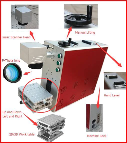 Portable 30W Raycus CNC Alloy Fiber Laser Marker/Fiber Laser Marking Machine etc 20w 30w for sale