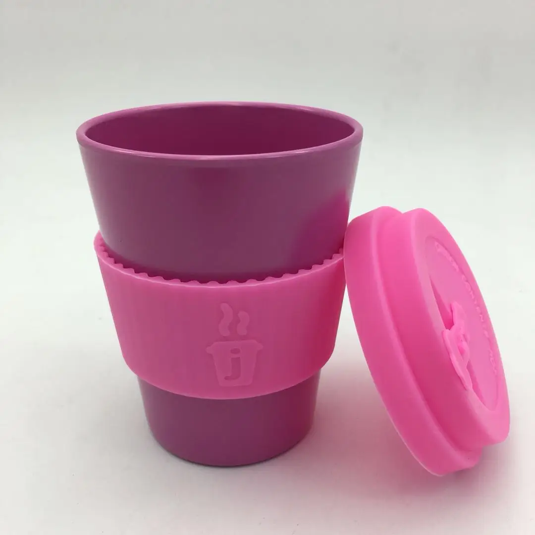 Vaso colorido / hecho/ de fibra de bamb/ú ǀ Vajilla sostenible de bamb/ú 3 pcs/ ligero resistente/ ǀ Taza/ para refrescos bambuswald/© Taza para beber 330 ml apto para lavavajillas