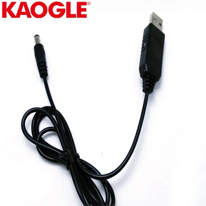 

5.5mm X 2.1mm USB DC 5V to DC 9V 12V Step up Converte Power Cable, Black