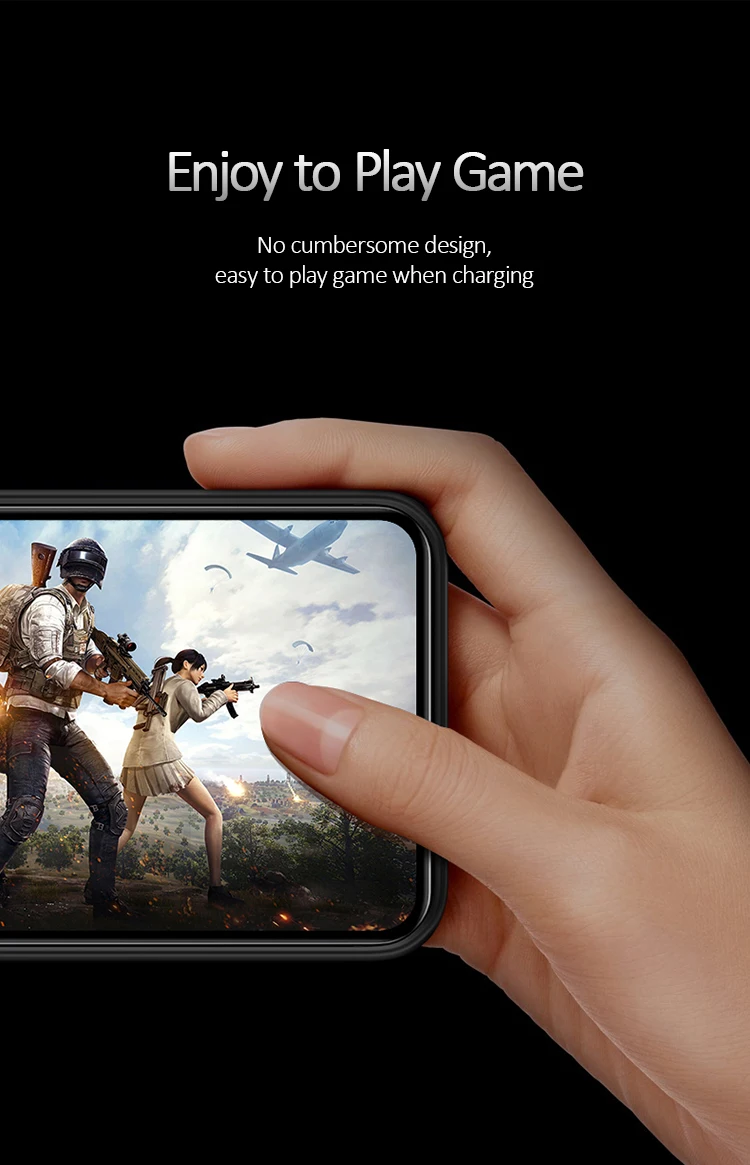 USAMS US-CD69 ROHS portable charger mini mobile Battery 4000mah bank station power Phone Case For IPHONE X