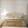 neo-classic rococo french Bedroom elegant white reproduction bed royal luxury furniture carved rose wooden bed
