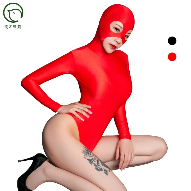 

hot sale women's sexy costumes Halloween spider man costume women long sleeve bodysuit Japan mature women sexy lingerie, Black, red
