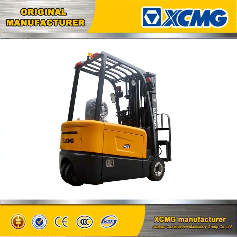 Xcmg Official 2 Ton 2000kg 3 Wheel Ac Motor Electric Forklift Truck