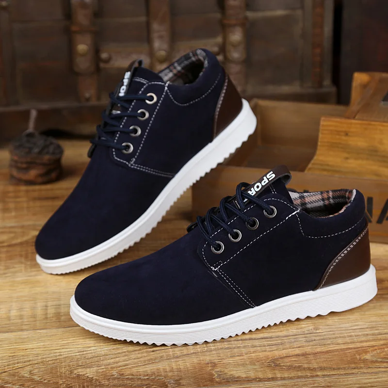 

New Trend Men's British Casual Flat Shoes Fashion Sports Man Shoes, Brown,blue,gray