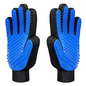 Image of Wholesale five finger pet grooming glove pet hair remover for cats