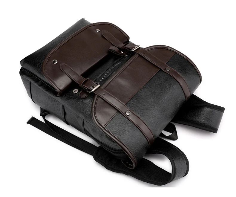 

vintage PU leather shoulder backpack bag for men british style satchel bagpack for men