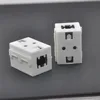 NiZn Magnet Clip-on EMI Cable Ferrite Core For 10mm Line Cables With White Plastic Case