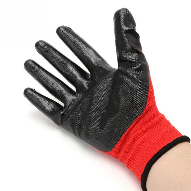 Cheap Price Factory En388 4131 Black Nitrile Coated Safety Work Gloves