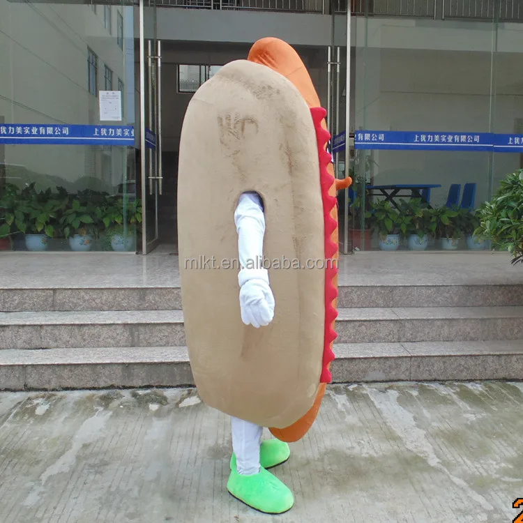 
Customized holiday amusement park adult hot dog costume 