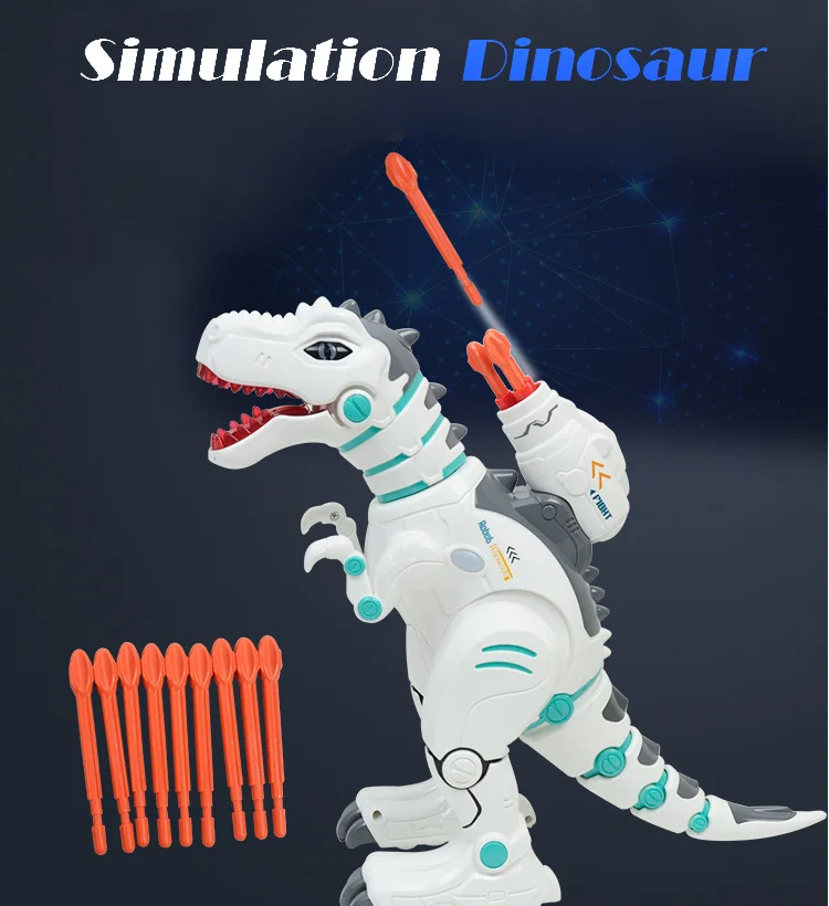 Rc Robot Dinosaur Toys Infrared Animatronic Dinosaur With Led Lights