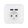 French electrical wall switch socket with 2 usb port
