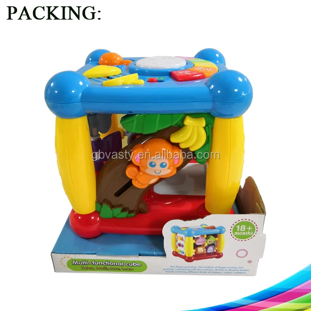 Multifunctional Baby Sound Activated Toys Activity Cube Toy Baby For