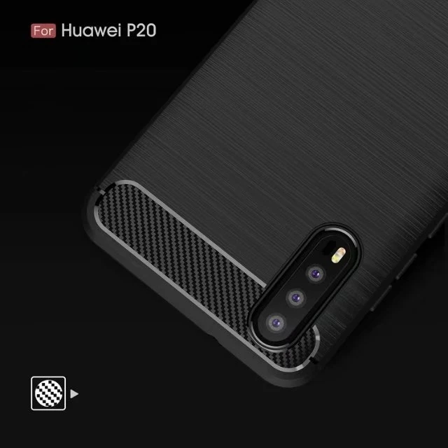 New Arrival Carbon Fiber Tpu case for HUAWEI P20 brushed tpu soft cover for HUAWEI P20