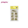China supplier blister packaging 48pcs hook assortment PVC white square screw cup hook