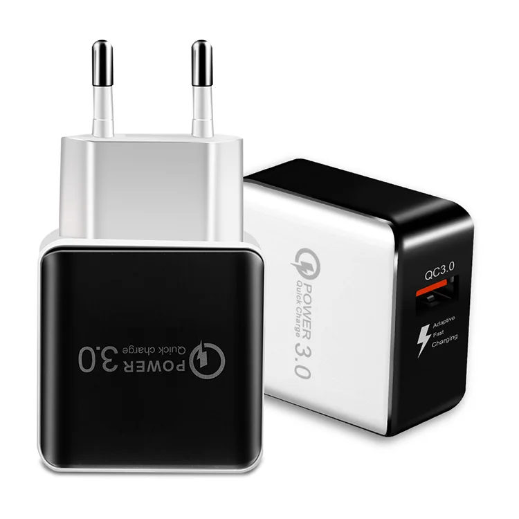 Wholesale high quality portable quick charge usb wall charger adapter QC 3.0 mobile phone travel fast wall charger