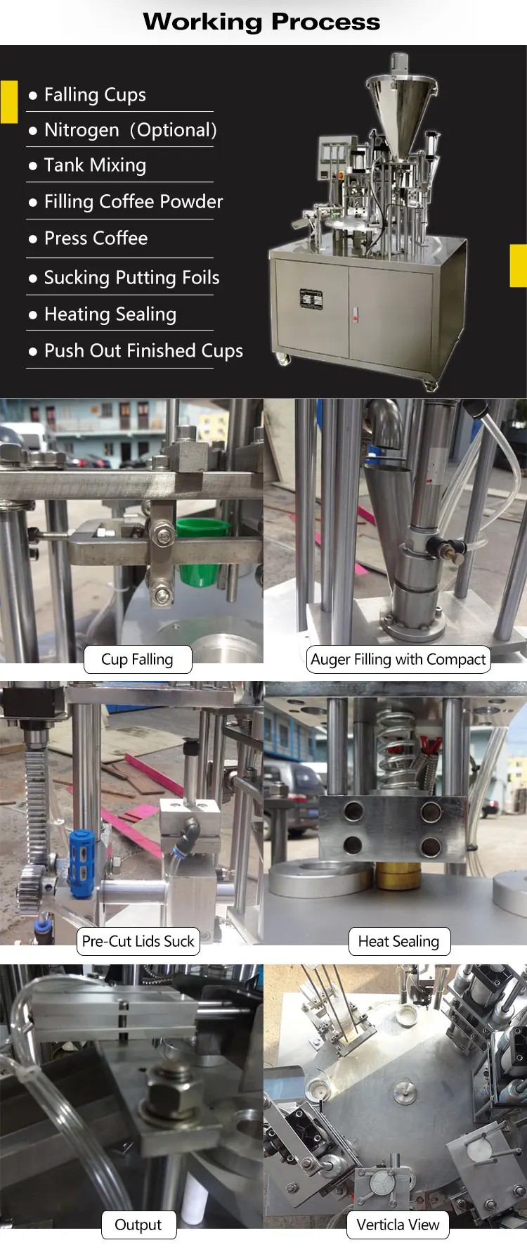 Full automatic machine making coffee capsule /nesspresso coffee capsule filling and sealing machine