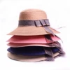 New design fancy ladies women hats summer 100% Paper straw wholesale hat manufacturer
