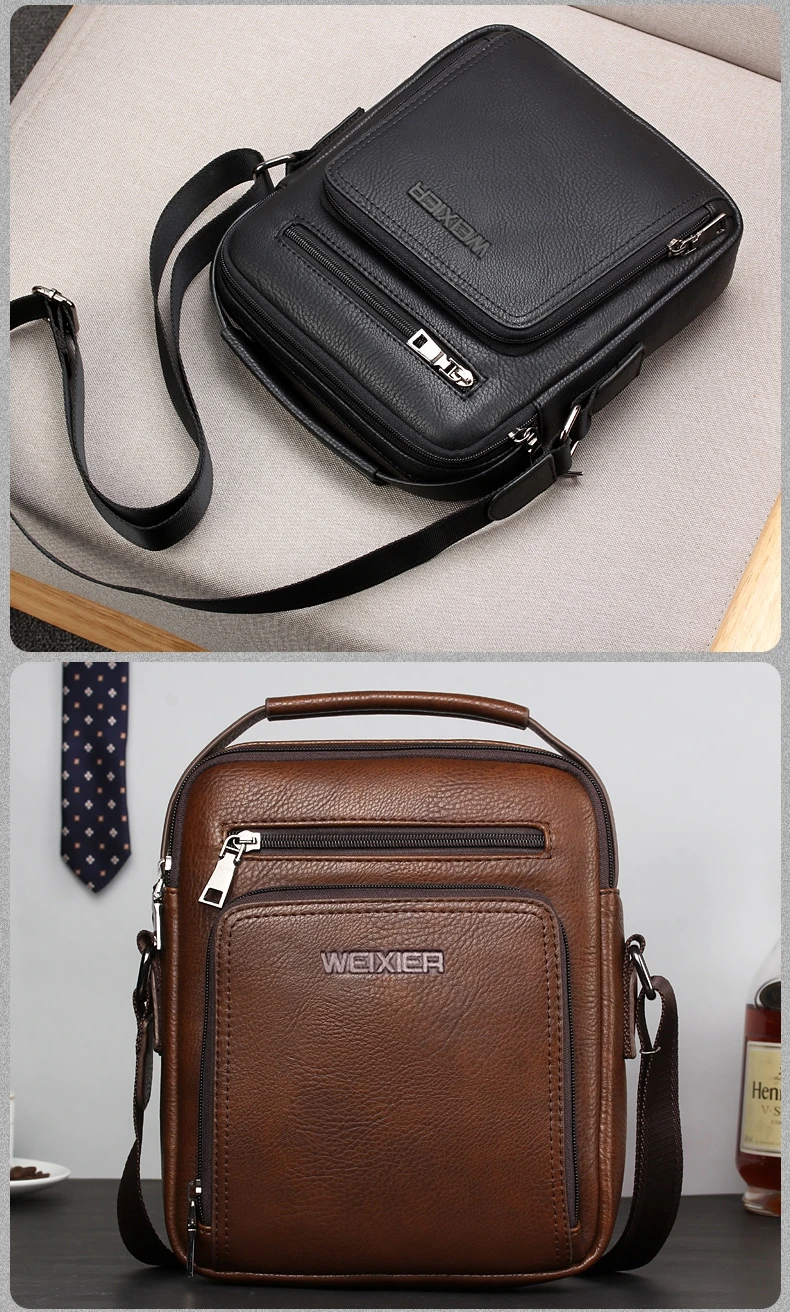 Weixier Men Shoulder Bags Fashion Pu Leather Crossbody Bag For Men ...