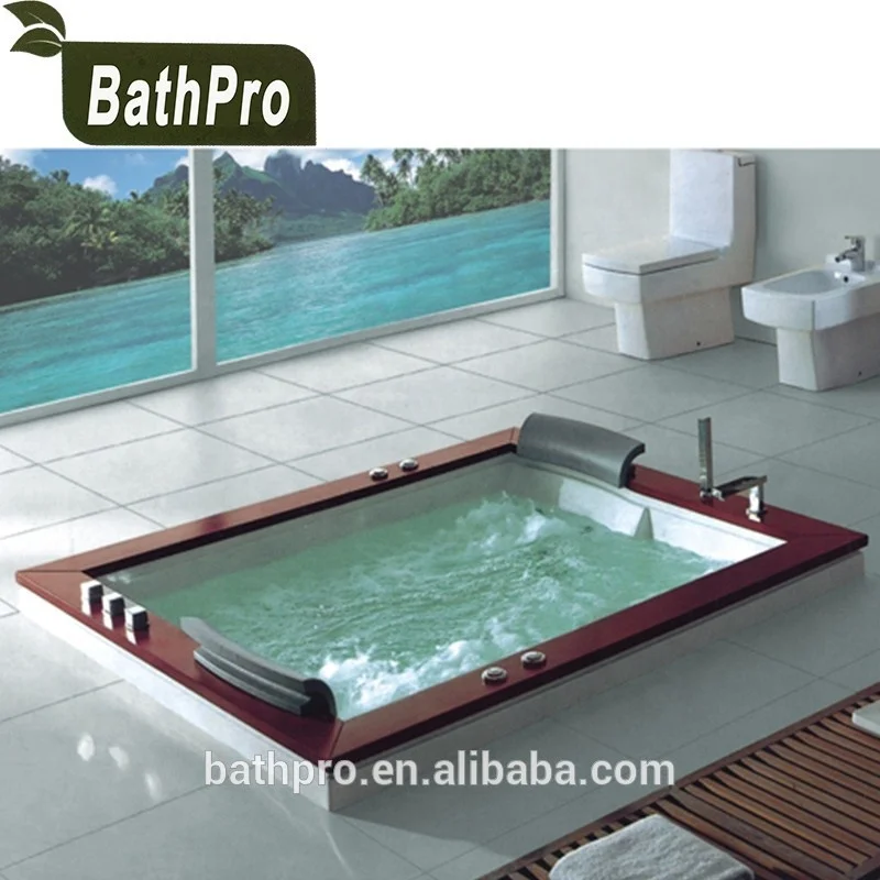 
Underground Type 180cm Bath Tub Whirlpool Massage Acrylic Bathtub with LED light 