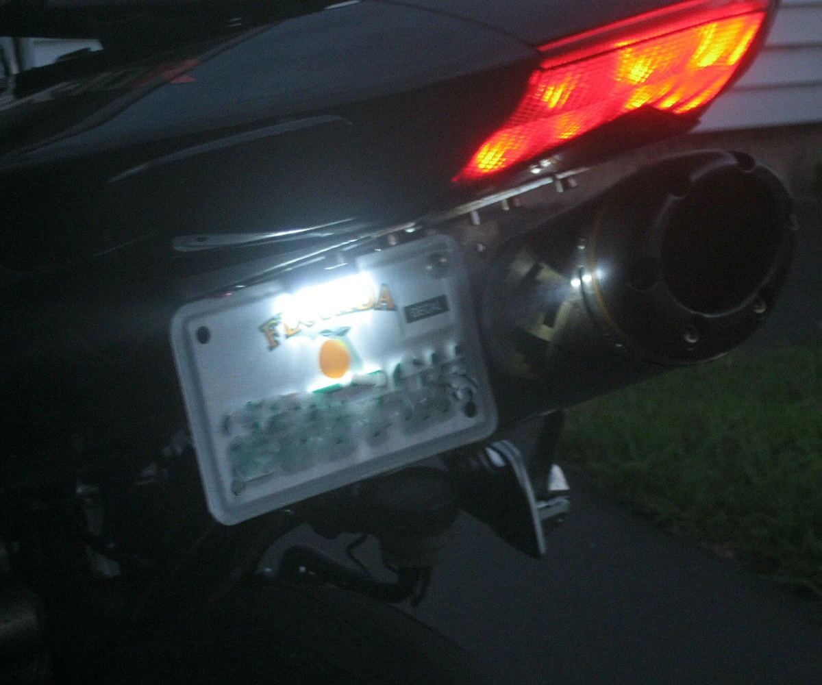 New Universal Motorcycle & Car LED Tag Light License Plate Pod Light Sportbike