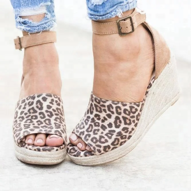 leopard wedges