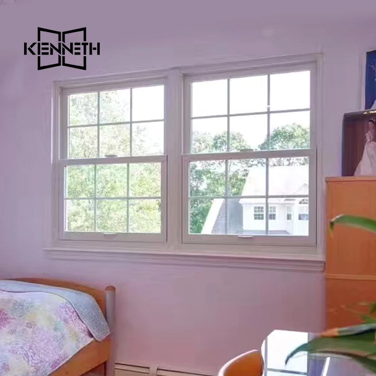 Double Glazed Aluminum Double Hung Windows Waterproof Awning Window