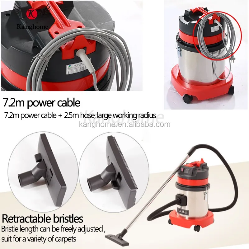 Multipurpose Professional 15l 1000w Hotel Industrial Hand Held Ash Wet