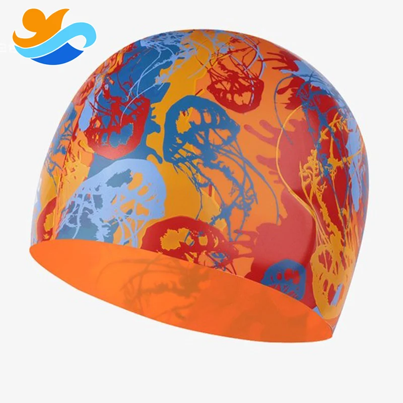 2018 High Quality Multicolor Printing Unique Silicone Swim Caps Buy