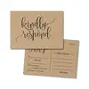 Response Postcard Kindly Reply Kraft Card Stock for Weddings