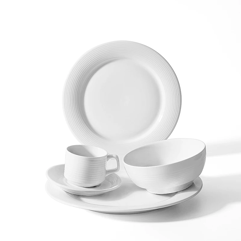 

Kitchenware White Porcelain Flat Dish Ceramic Restaurant Dinnerware Sets, Vajilla Peru!