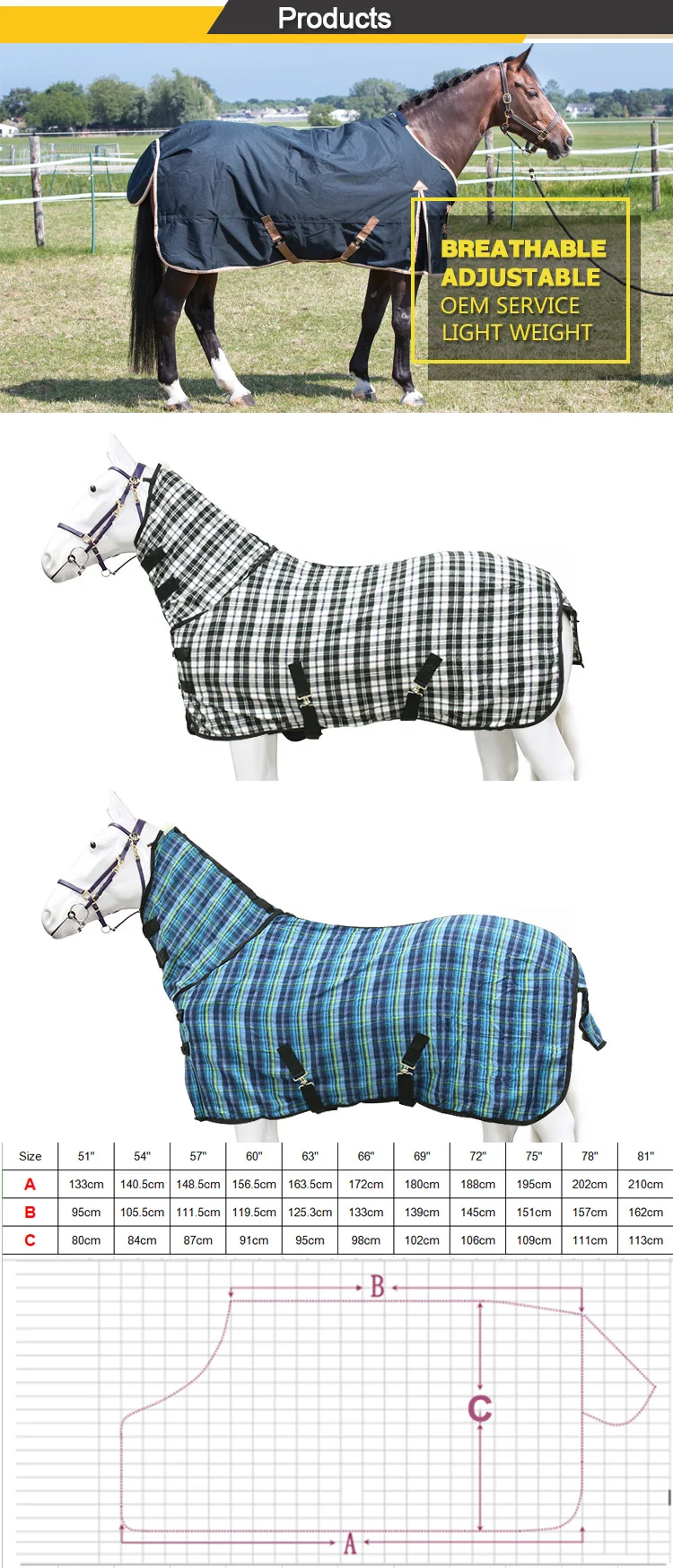 600d Pony Winter Rain Horse Blanket,Rip Stop Fabric Horse Rugs With