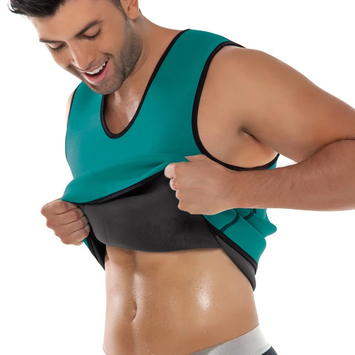 

Men Ultra Sweat Gym Athletic Shirt Sports Running / Neoprene Vest Corsets, Black;blue;brown;grey