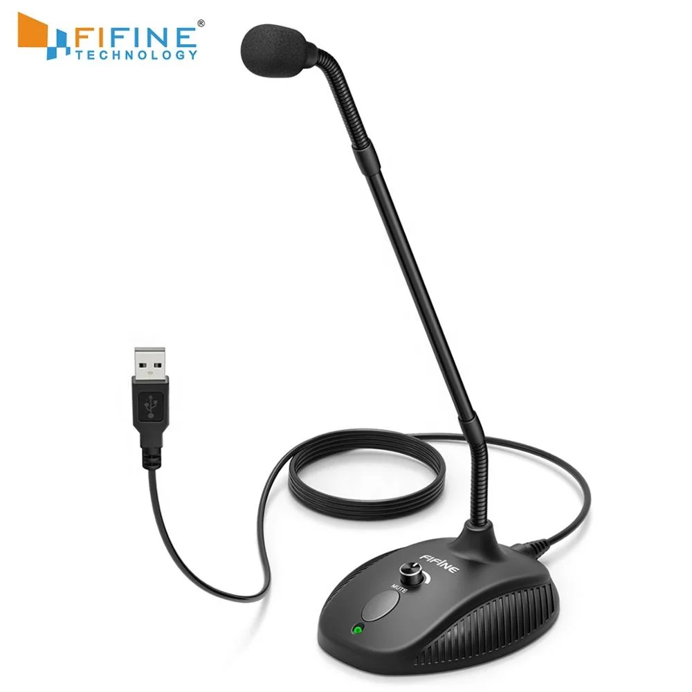 Fifine Brand Wholesale K052 Gooseneck Gaming Computer USB Condenser Microphone
