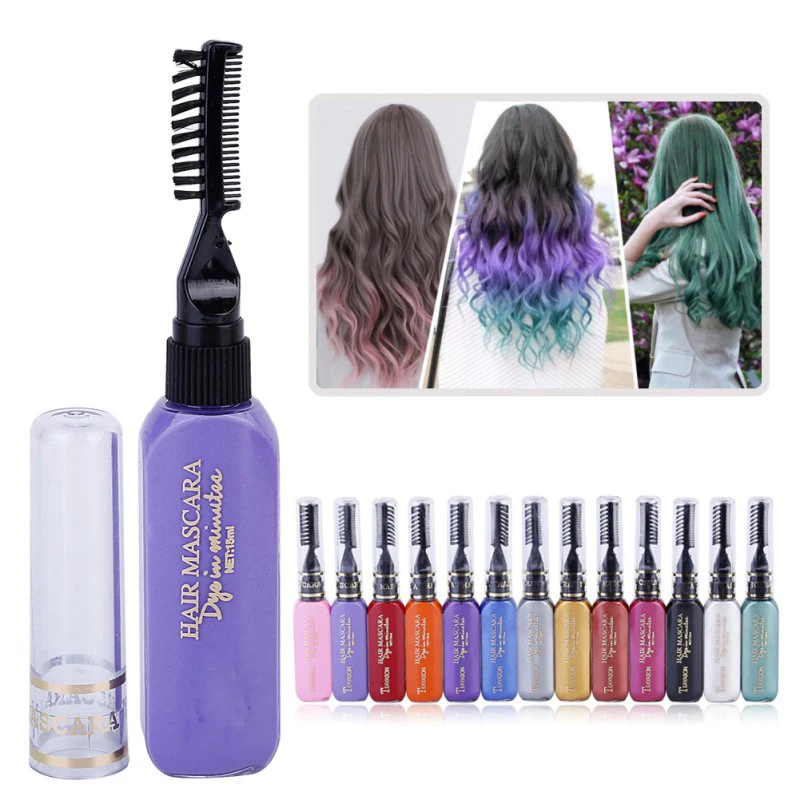 Wholesale Natural Temporary One Time Hair Color Mascara Hair Dye