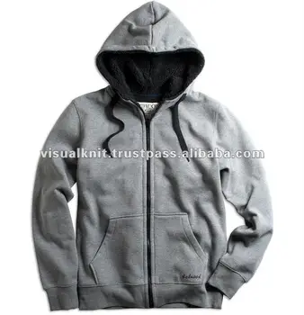 zippered fleece hoodie